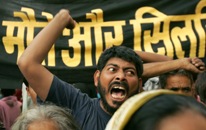 Indian protestors demanding action on Dow