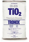 A bag of Tronox TiO2