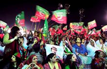 Imran rally outside Pakistan capital Islamabad