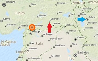 Gaziantep map