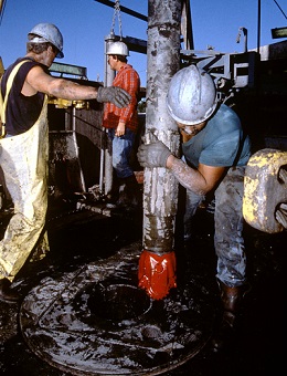 Workers at a Texas drill site. (source:Rex Features)