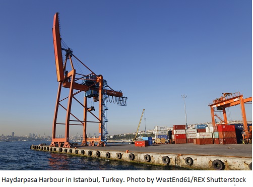 Hayderpasa Harbour in Istanbul, Turkey