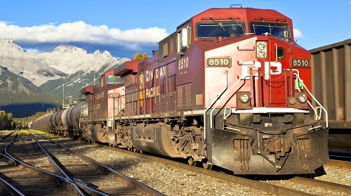 Neale Clark / robertharding/REX Shutterstock Canadian Pacific freight train locomotive at Banff station, Banff National Park, Canadian Rockies, Alberta, Canada 2013 