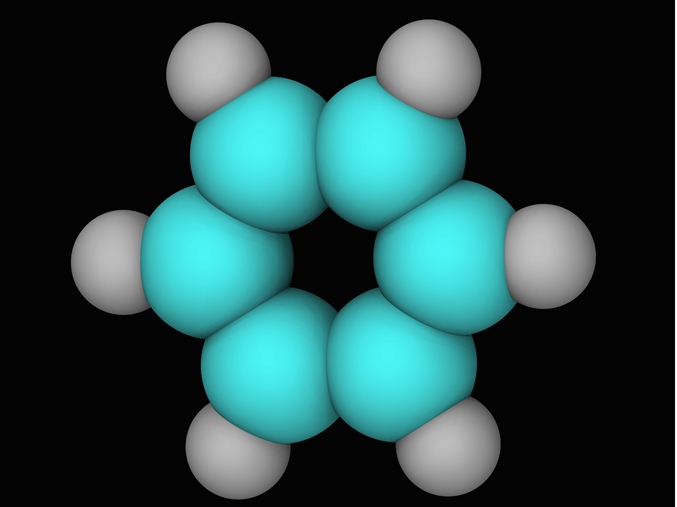 3D molecule of benzene