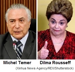 Temer and Rousseff for 17/6/16 Simon story on Brazil (Xinhua News Agency/REX/Shutterstock)