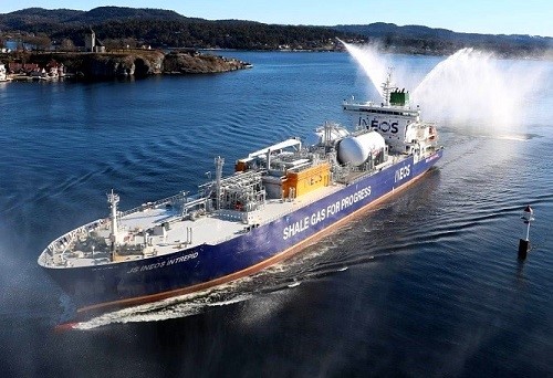 The MV JS INEOS Intrepid, loaded with approximately 265,000 bbl of ethane, set sail from Morgan