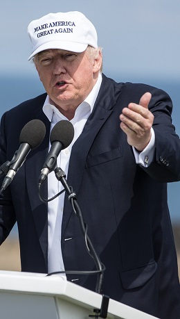 Donald Trump visits Scotland, Trump Turnberry Hotel, UK - 24 Jun 2016 Donald Trump speaking at a press conference on the Trump Turnberry golf course 24 Jun 2016 (James Gourley/REX/Shutterstock) 