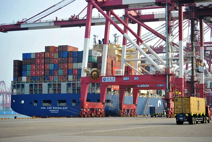 Qingdao port 17 July