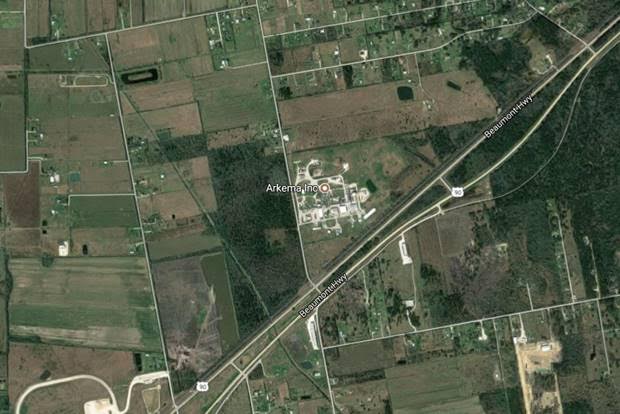 Arkema Crosby plant, Google Earth