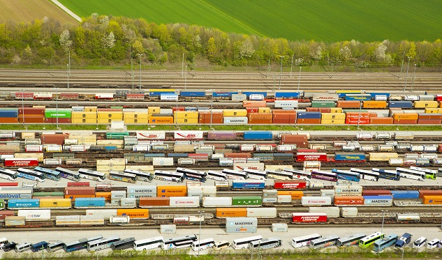 Containers at a loading station near Munich, southern Germany. Source - Michael Steiner, imageBROKER, REX, Shutterstock
