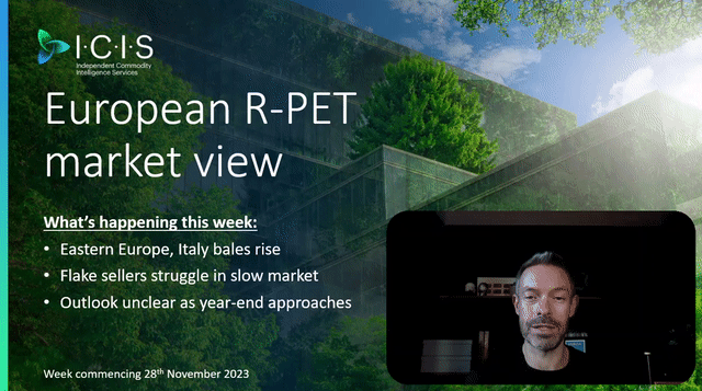 VIDEO: Europe R-PET sees bale prices rise in Italy, eastern
      Europe